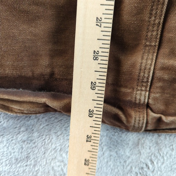 Vintage Y2K Carhartt Jacket XL Brown C61 Sandstone Sherpa Lined Coat Sunfade - Picture 14 of 16